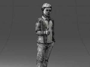 boy in pose 0241 3D Model