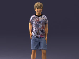 boy in pose 0243 3D Model