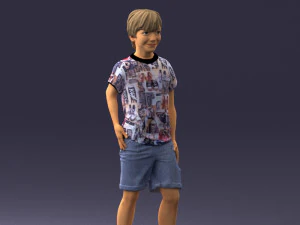boy in pose 0243 3D Model