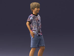 boy in pose 0243 3D Model