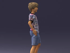 boy in pose 0243 3D Model