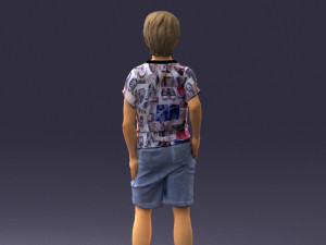 boy in pose 0243 3D Model