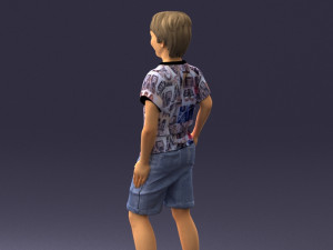 boy in pose 0243 3D Model