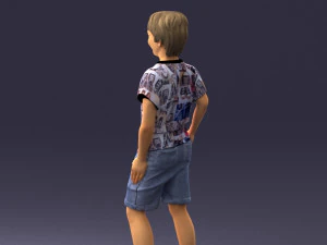 boy in pose 0243 3D Model