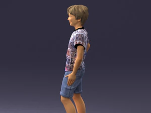 boy in pose 0243 3D Model