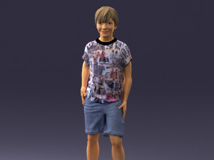 boy in pose 0243 3D Model