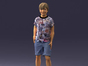 boy in pose 0243 3D Model