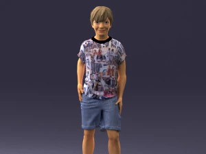 boy in pose 0243 3D Model