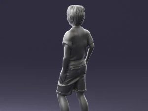 boy in pose 0243 3D Model