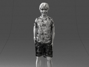 boy in pose 0243 3D Model