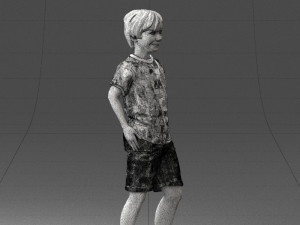 boy in pose 0243 3D Model