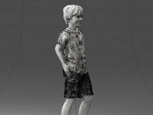 boy in pose 0243 3D Model