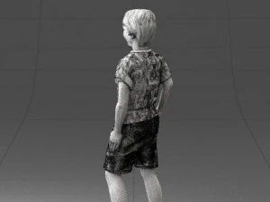 boy in pose 0243 3D Model