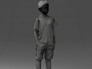 boy in pose 0250 3D Model