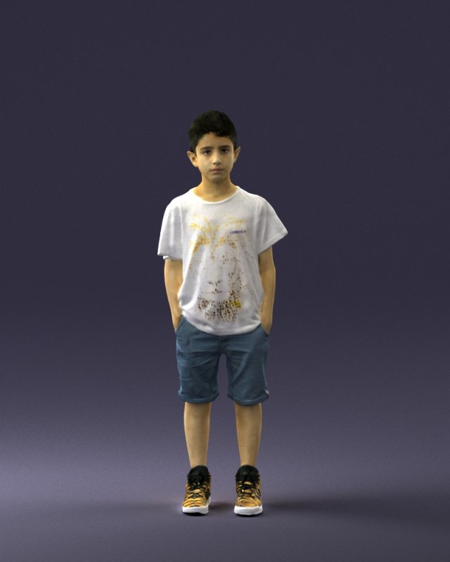 boy in pose 0250 3d print ready 3D Print Model .c4d .max .obj .3ds .fbx .stl .blend 