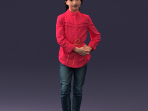 woman in pink dress 0258 3d print ready Modèles 3D en vedette