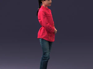 woman in pink dress 0258 3d print ready 3D Print Model