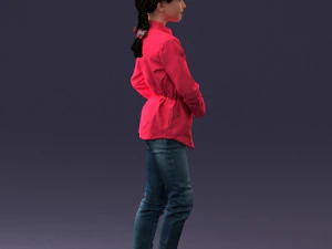 woman in pink dress 0258 3d print ready 3D Print Model