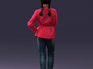 woman in pink dress 0258 3d print ready 3D Print Model