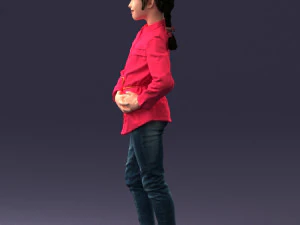 woman in pink dress 0258 3d print ready 3D Print Model