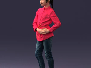 woman in pink dress 0258 3d print ready 3D Print Model