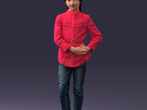 woman in pink dress 0258 3d print ready Modèles 3D en vedette