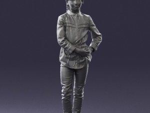 woman in pink dress 0258 3d print ready Modèles 3D en vedette
