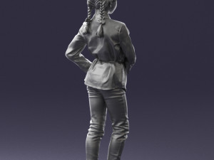 woman in pink dress 0258 3d print ready Modèles 3D en vedette
