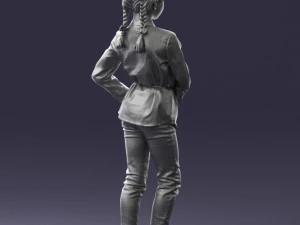 woman in pink dress 0258 3d print ready 3D Print Model