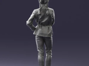 woman in pink dress 0258 3d print ready 3D Print Model