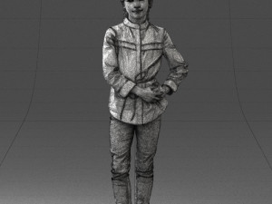 woman in pink dress 0258 3d print ready Modèles 3D en vedette