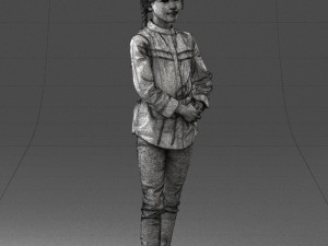 woman in pink dress 0258 3d print ready Modèles 3D en vedette