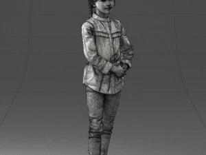 woman in pink dress 0258 3d print ready 3D Print Model