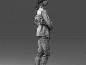 woman in pink dress 0258 3d print ready Modèles 3D en vedette