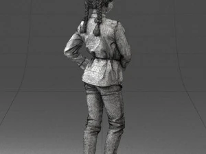 woman in pink dress 0258 3d print ready 3D Print Model