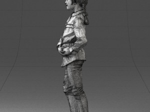 woman in pink dress 0258 3d print ready Modèles 3D en vedette