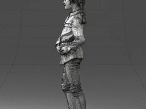 woman in pink dress 0258 3d print ready 3D Print Model