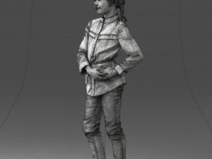 woman in pink dress 0258 3d print ready Modèles 3D en vedette