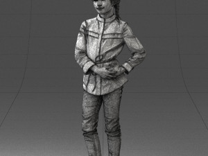 woman in pink dress 0258 3d print ready Modèles 3D en vedette