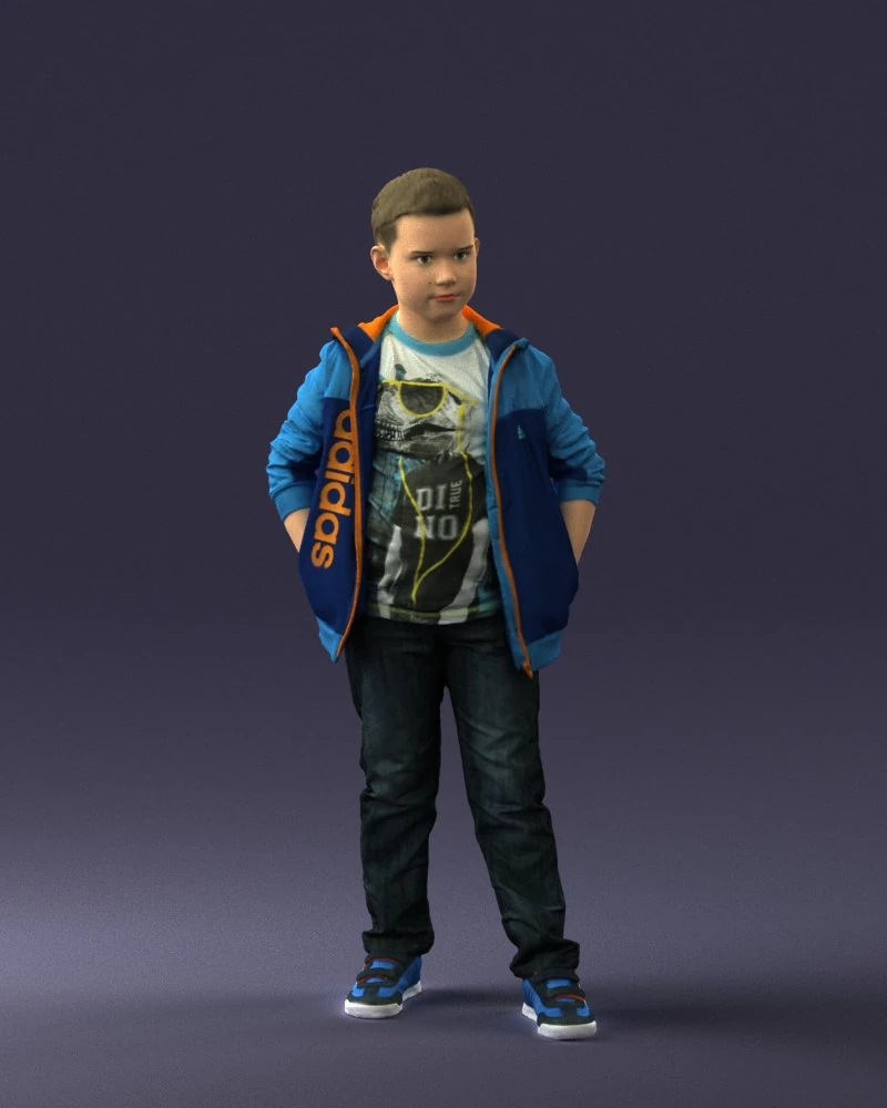 boy in pose 0265 3D Model .c4d .max .obj .3ds .fbx .stl .blend 