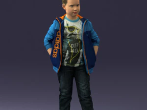 boy in pose 0265 3D Model