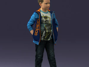 boy in pose 0265 3D Model
