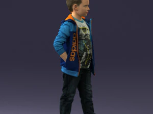 boy in pose 0265 3D Model