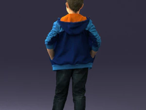 boy in pose 0265 3D Model