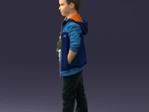 boy in pose 0265 3D Model