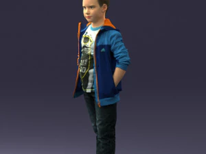 boy in pose 0265 3D Model