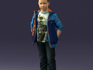 boy in pose 0265 3D Model