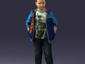 boy in pose 0265 3D Model