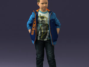 boy in pose 0265 3D Model