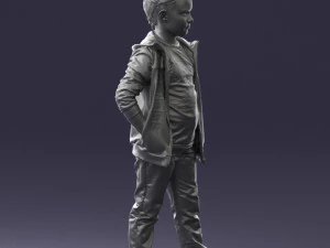boy in pose 0265 3D Model